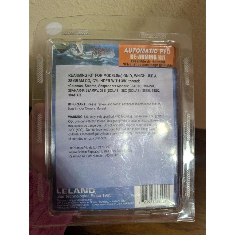 Leland Rearm Kit F for Automatic PFDs 98F Replaces Coleman Stearns Sospenders